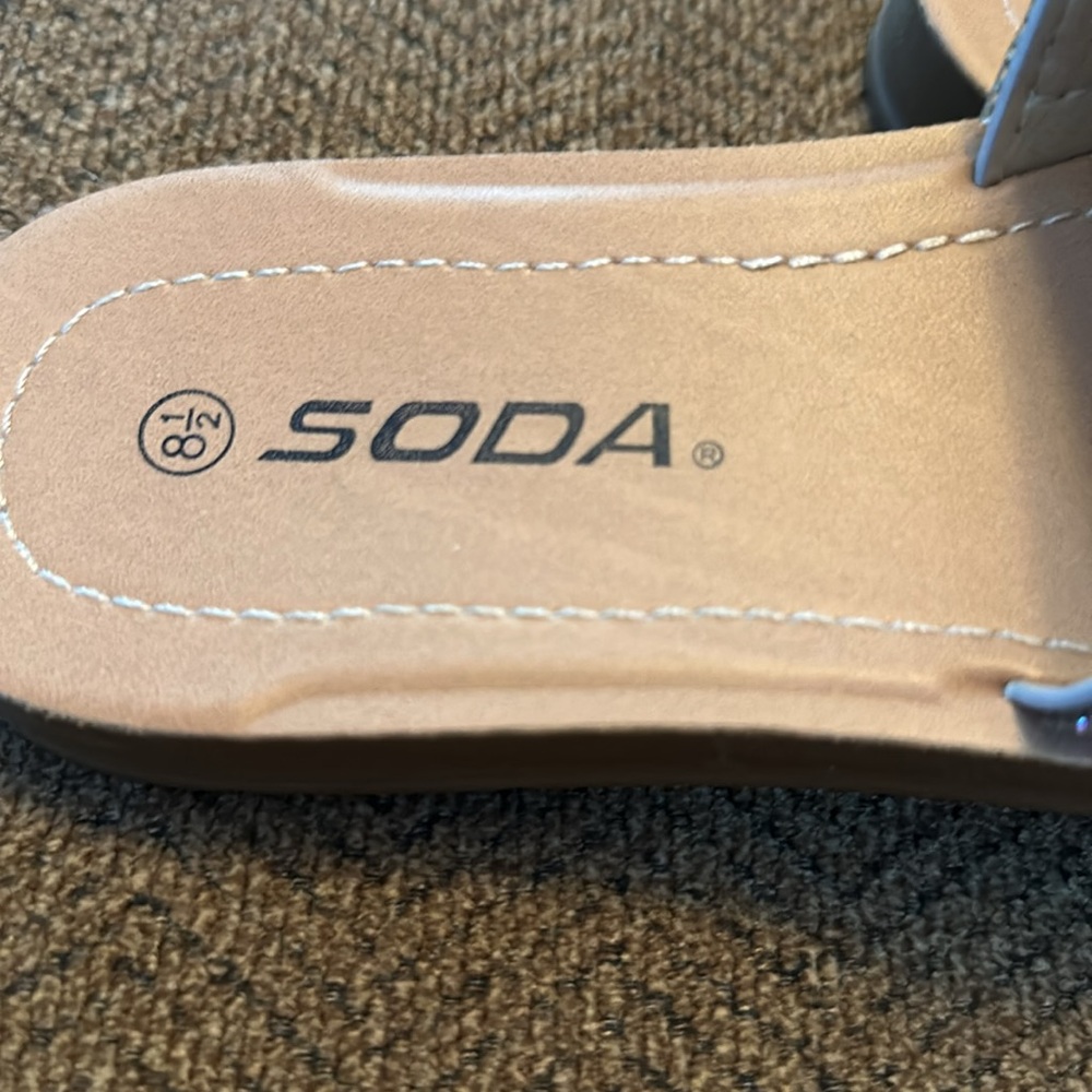 Soda Rhinestone Slip On Slide - Picture 3 of 5